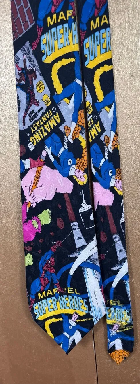 Nicole Miller Marvel superhero multi character tie